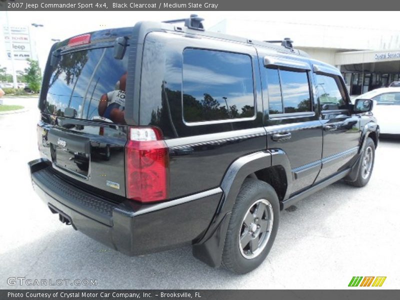 Black Clearcoat / Medium Slate Gray 2007 Jeep Commander Sport 4x4