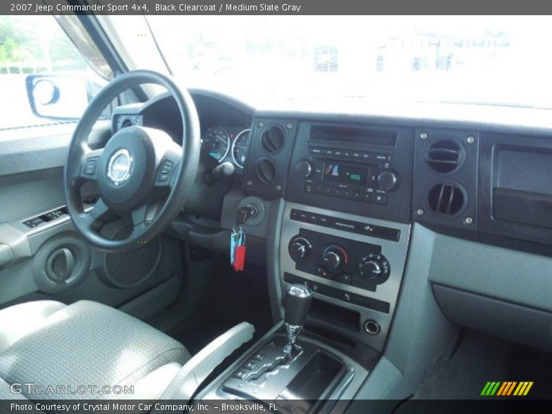 Black Clearcoat / Medium Slate Gray 2007 Jeep Commander Sport 4x4