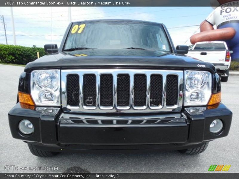 Black Clearcoat / Medium Slate Gray 2007 Jeep Commander Sport 4x4