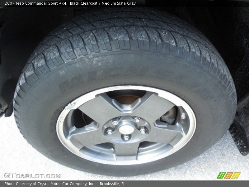Black Clearcoat / Medium Slate Gray 2007 Jeep Commander Sport 4x4