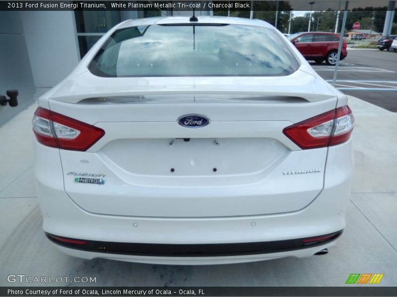 White Platinum Metallic Tri-coat / Charcoal Black 2013 Ford Fusion Energi Titanium