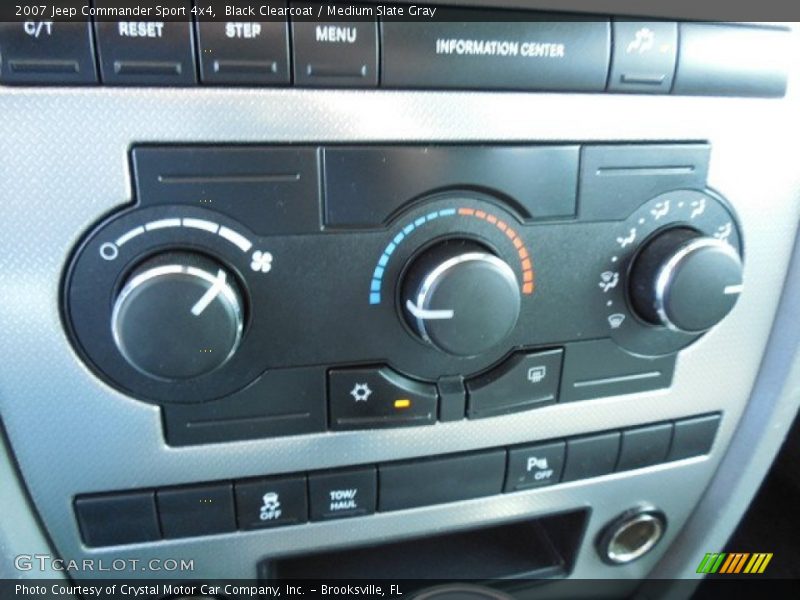 Black Clearcoat / Medium Slate Gray 2007 Jeep Commander Sport 4x4