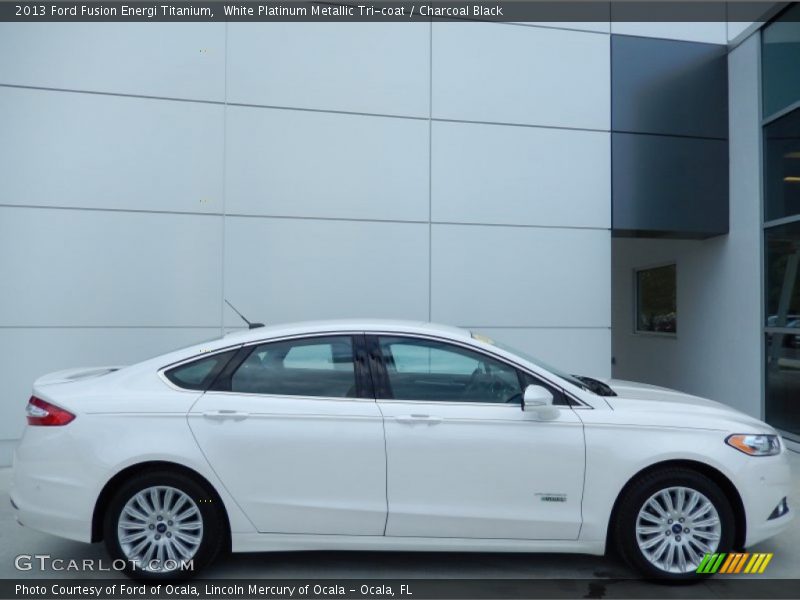  2013 Fusion Energi Titanium White Platinum Metallic Tri-coat