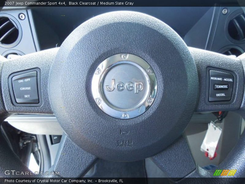 Black Clearcoat / Medium Slate Gray 2007 Jeep Commander Sport 4x4