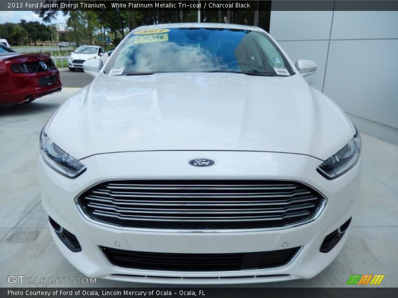  2013 Fusion Energi Titanium White Platinum Metallic Tri-coat