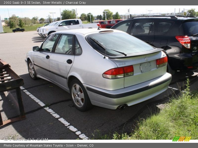 Silver Metallic / Charcoal Gray 2002 Saab 9-3 SE Sedan