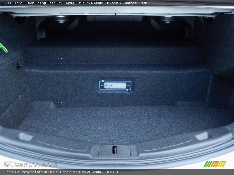 White Platinum Metallic Tri-coat / Charcoal Black 2013 Ford Fusion Energi Titanium