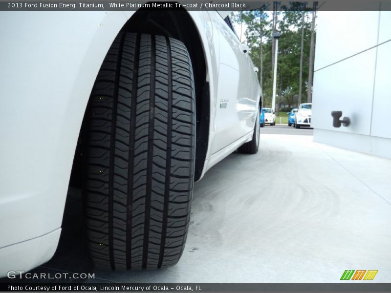 White Platinum Metallic Tri-coat / Charcoal Black 2013 Ford Fusion Energi Titanium