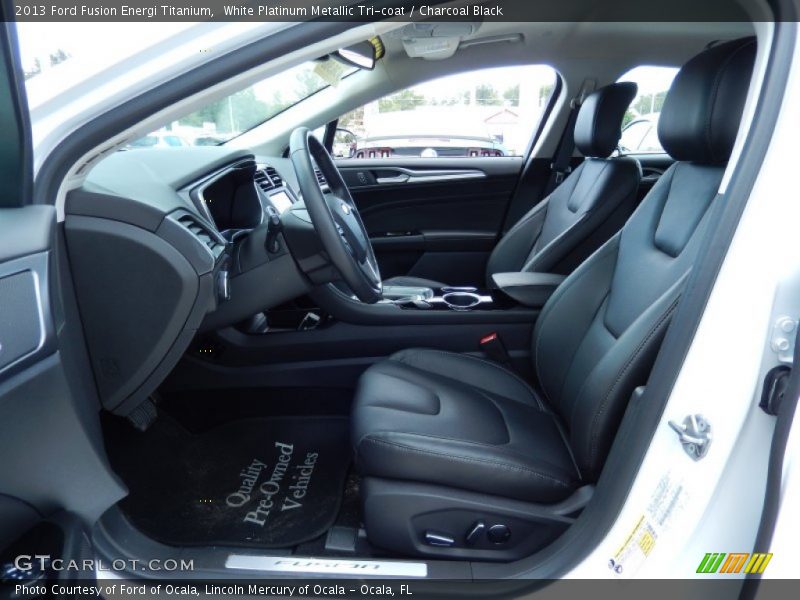  2013 Fusion Energi Titanium Charcoal Black Interior