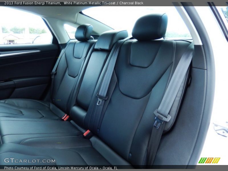 White Platinum Metallic Tri-coat / Charcoal Black 2013 Ford Fusion Energi Titanium