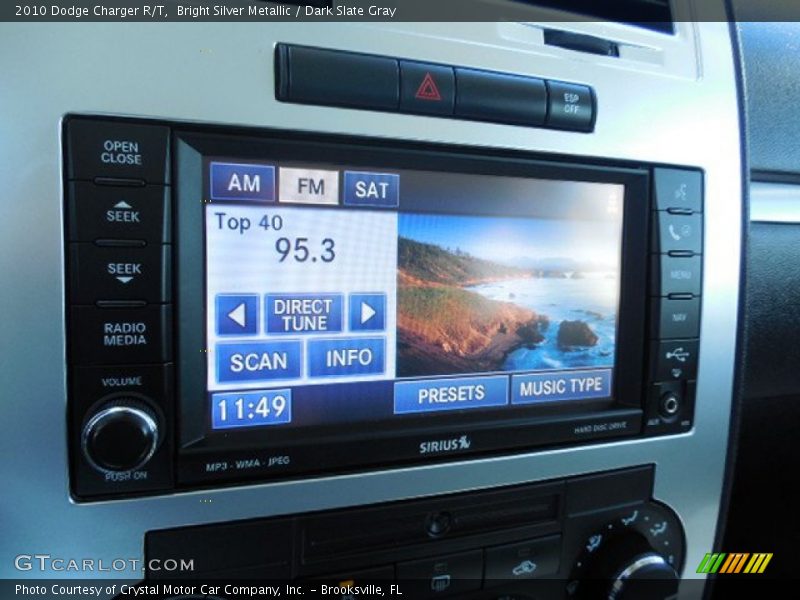 Bright Silver Metallic / Dark Slate Gray 2010 Dodge Charger R/T