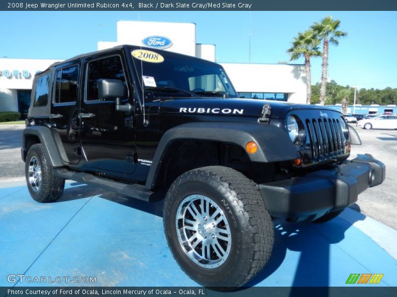 Black / Dark Slate Gray/Med Slate Gray 2008 Jeep Wrangler Unlimited Rubicon 4x4