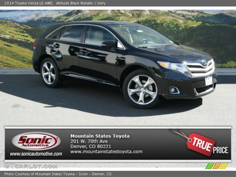 Attitude Black Metallic / Ivory 2014 Toyota Venza LE AWD