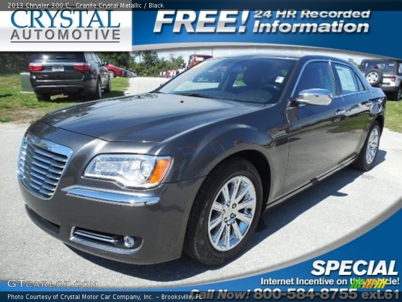 Granite Crystal Metallic / Black 2013 Chrysler 300 C