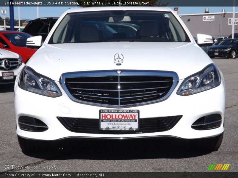 Polar White / Silk Beige/Espresso Brown 2014 Mercedes-Benz E 350 4Matic Sedan