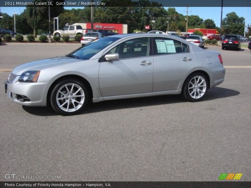 Quick Silver / Medium Gray 2011 Mitsubishi Galant SE