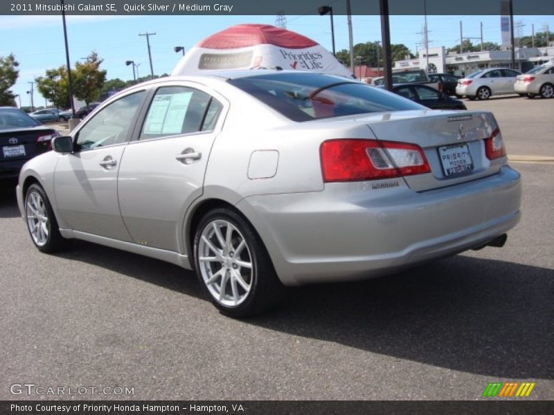 Quick Silver / Medium Gray 2011 Mitsubishi Galant SE