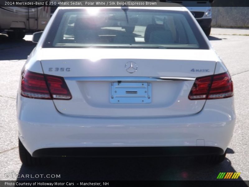 Polar White / Silk Beige/Espresso Brown 2014 Mercedes-Benz E 350 4Matic Sedan