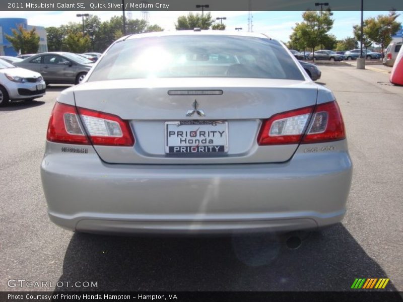 Quick Silver / Medium Gray 2011 Mitsubishi Galant SE