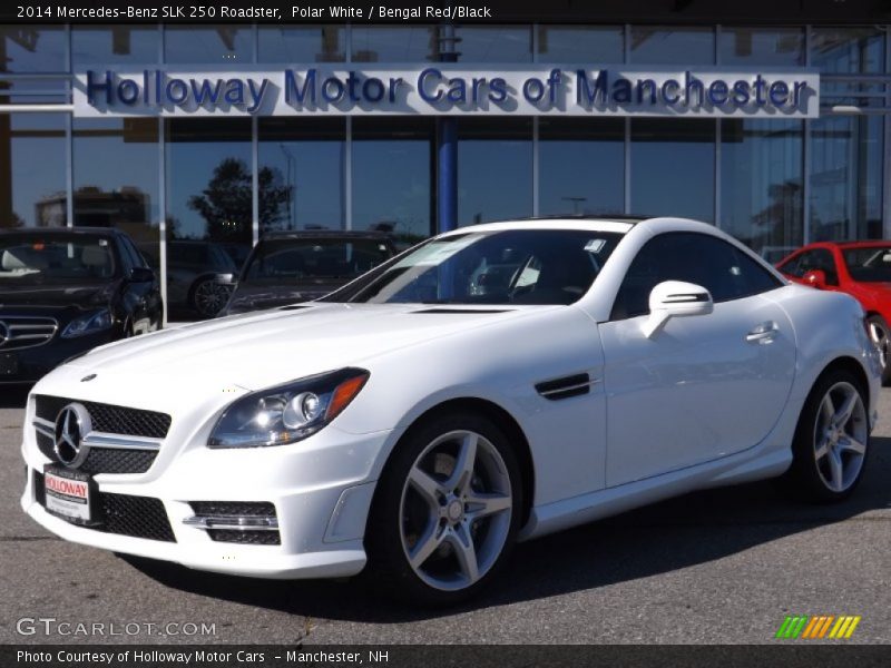 Polar White / Bengal Red/Black 2014 Mercedes-Benz SLK 250 Roadster