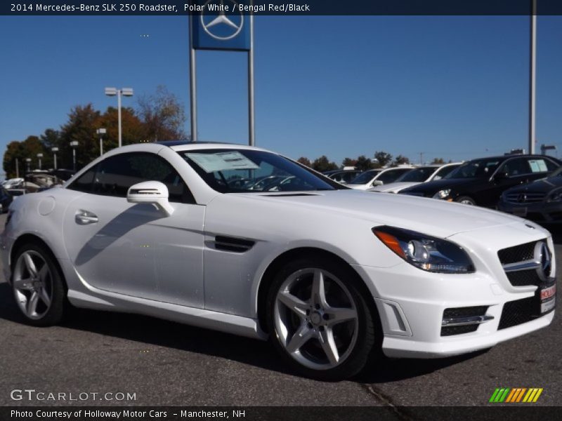 Polar White / Bengal Red/Black 2014 Mercedes-Benz SLK 250 Roadster