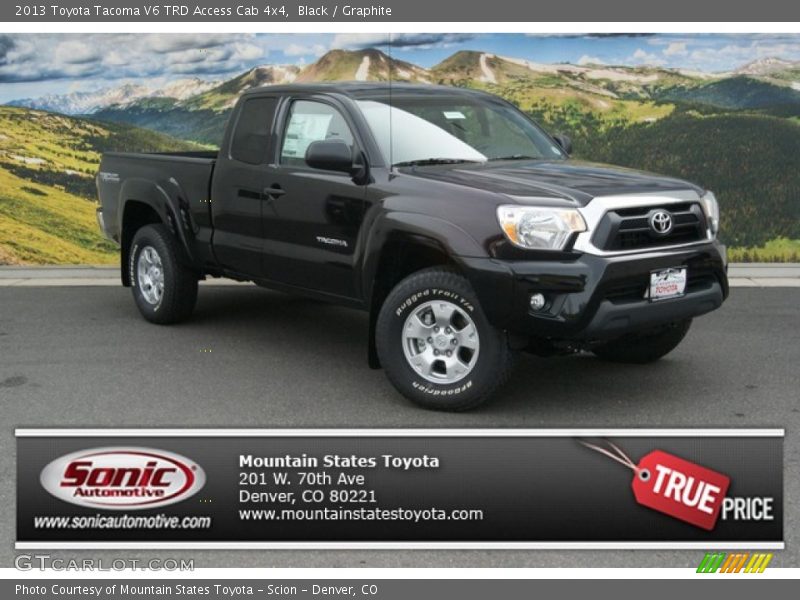 Black / Graphite 2013 Toyota Tacoma V6 TRD Access Cab 4x4