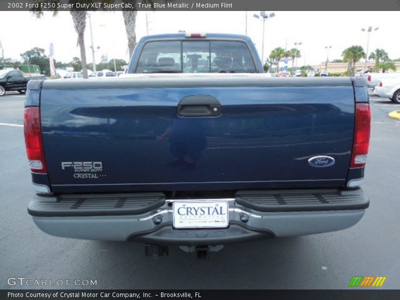 True Blue Metallic / Medium Flint 2002 Ford F250 Super Duty XLT SuperCab