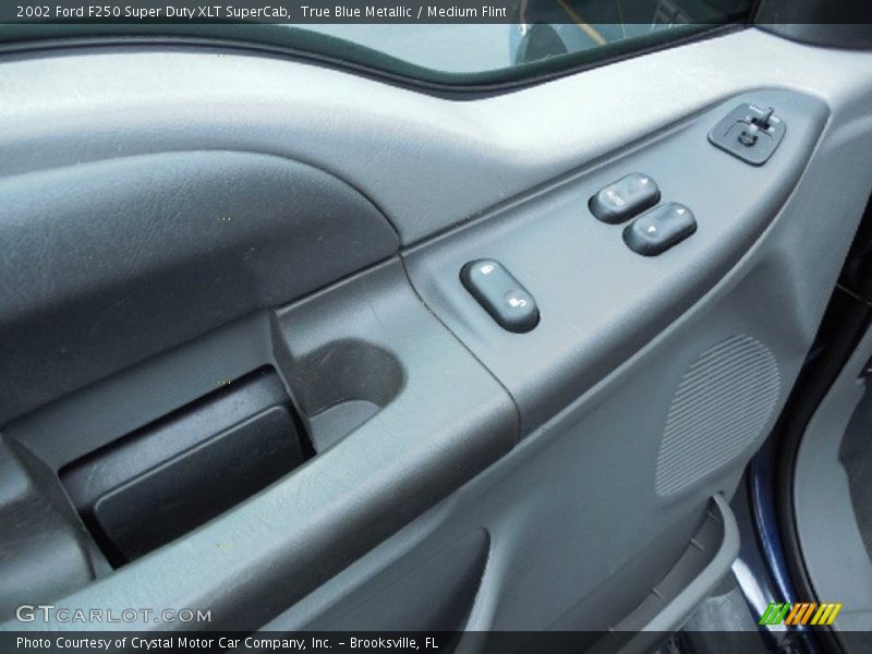 True Blue Metallic / Medium Flint 2002 Ford F250 Super Duty XLT SuperCab