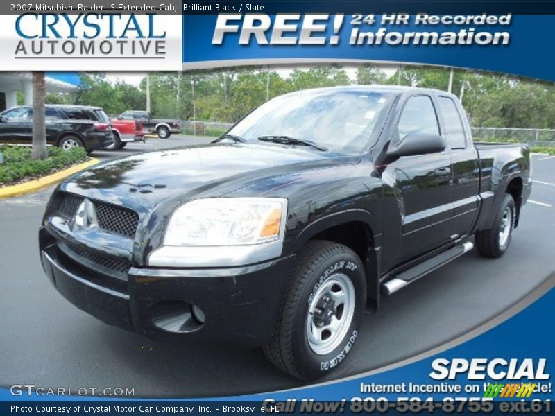 Brilliant Black / Slate 2007 Mitsubishi Raider LS Extended Cab
