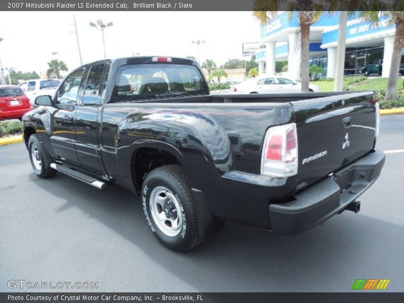 Brilliant Black / Slate 2007 Mitsubishi Raider LS Extended Cab