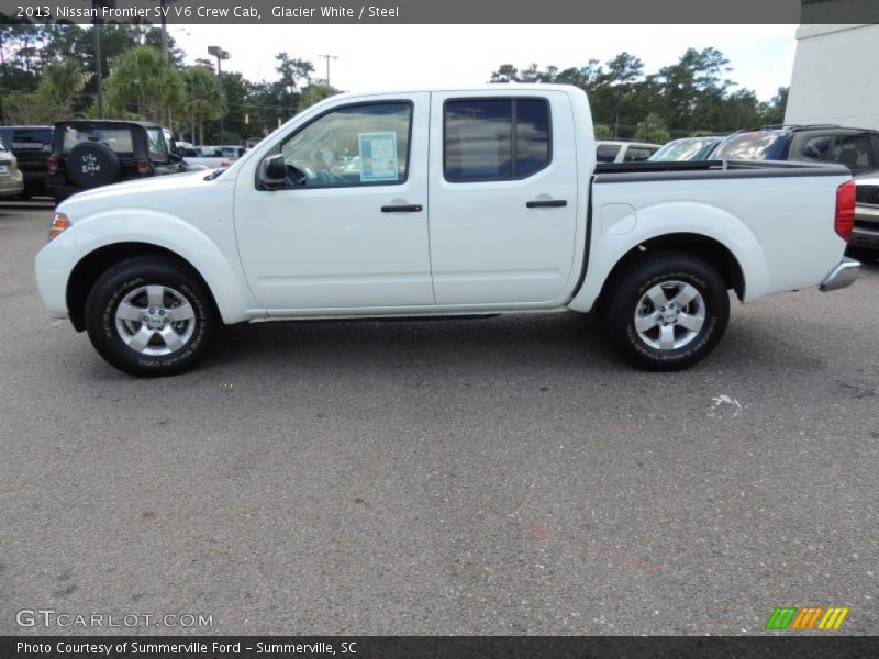 Glacier White / Steel 2013 Nissan Frontier SV V6 Crew Cab