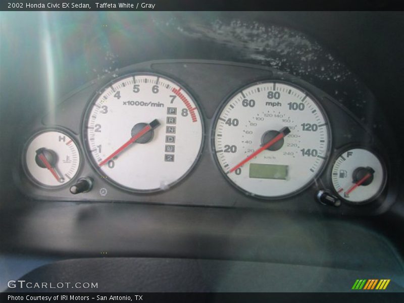 Taffeta White / Gray 2002 Honda Civic EX Sedan