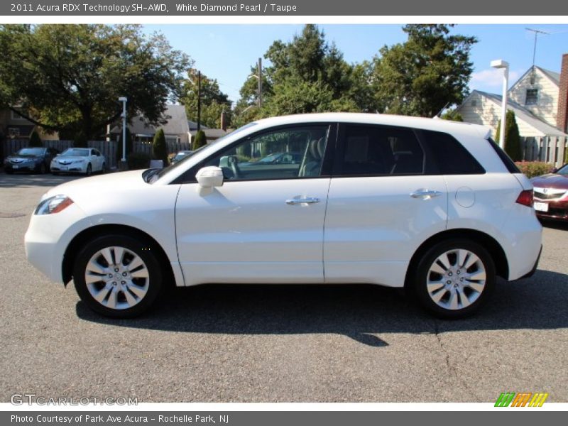 White Diamond Pearl / Taupe 2011 Acura RDX Technology SH-AWD