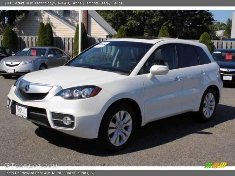White Diamond Pearl / Taupe 2011 Acura RDX Technology SH-AWD