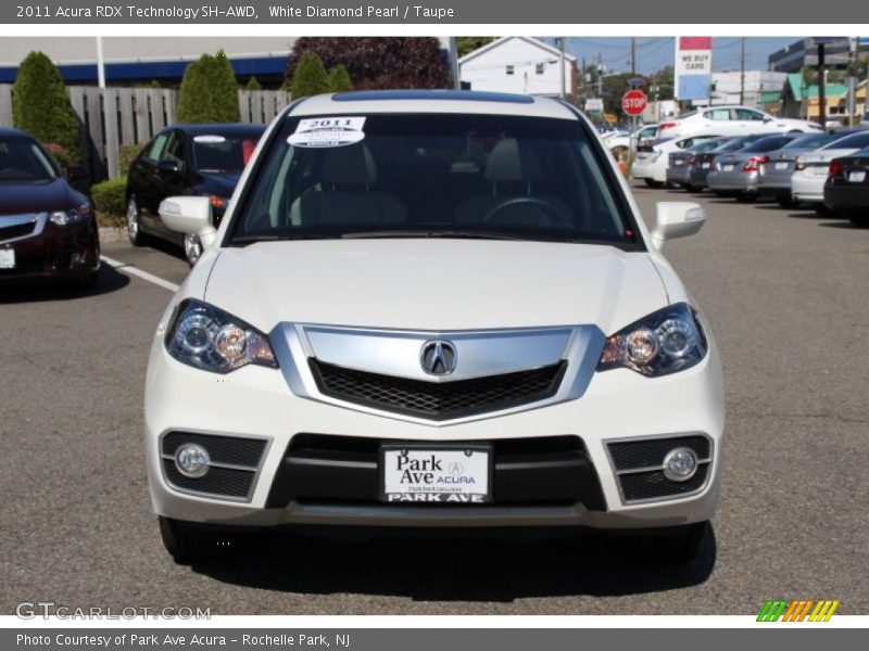 White Diamond Pearl / Taupe 2011 Acura RDX Technology SH-AWD