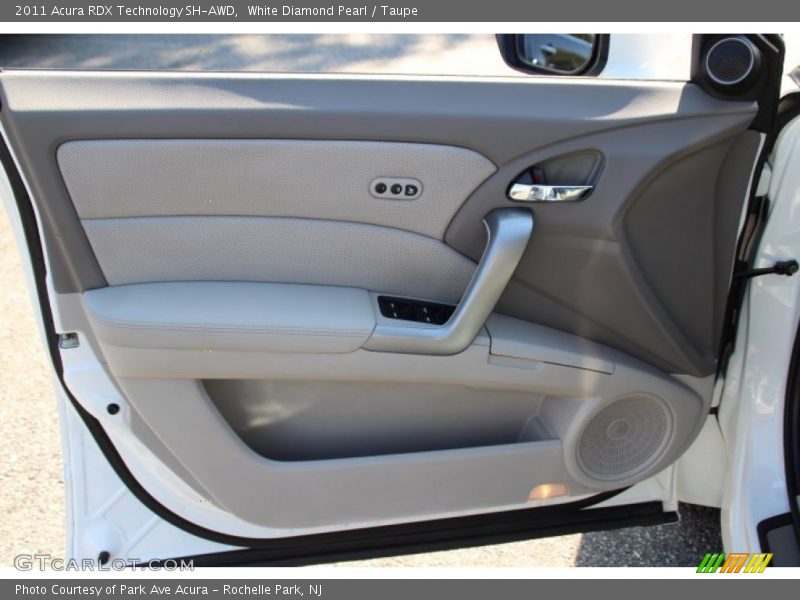 White Diamond Pearl / Taupe 2011 Acura RDX Technology SH-AWD