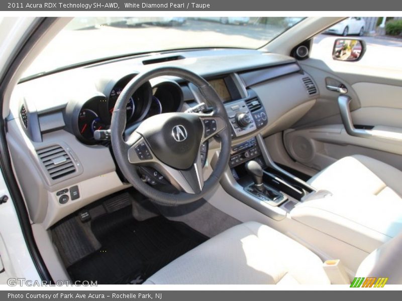 White Diamond Pearl / Taupe 2011 Acura RDX Technology SH-AWD