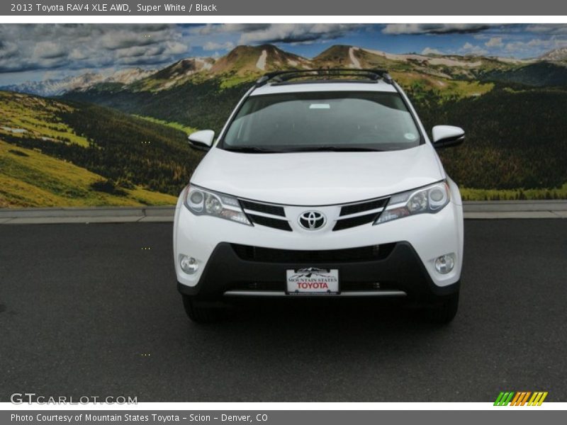 Super White / Black 2013 Toyota RAV4 XLE AWD