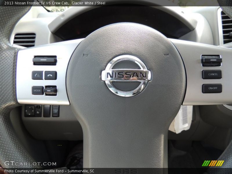 Glacier White / Steel 2013 Nissan Frontier SV V6 Crew Cab