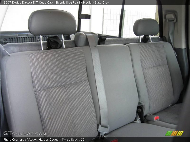 Electric Blue Pearl / Medium Slate Gray 2007 Dodge Dakota SXT Quad Cab