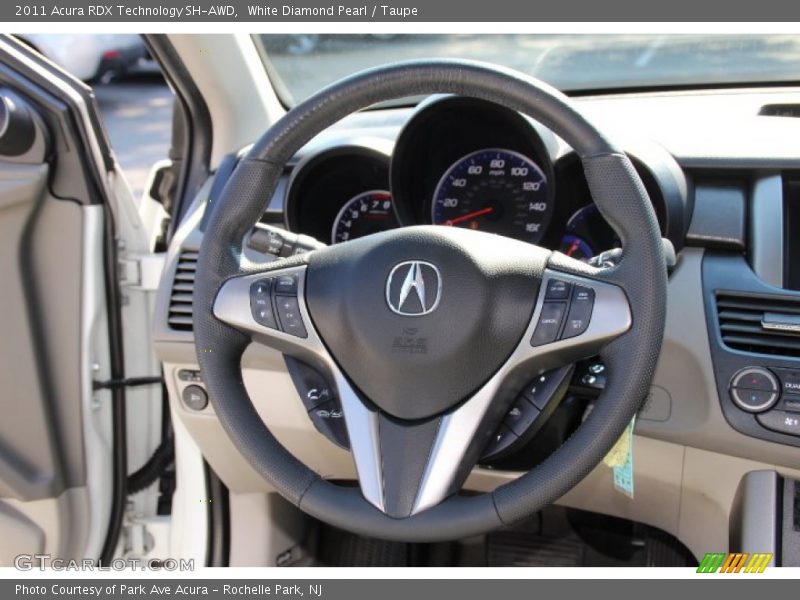 White Diamond Pearl / Taupe 2011 Acura RDX Technology SH-AWD