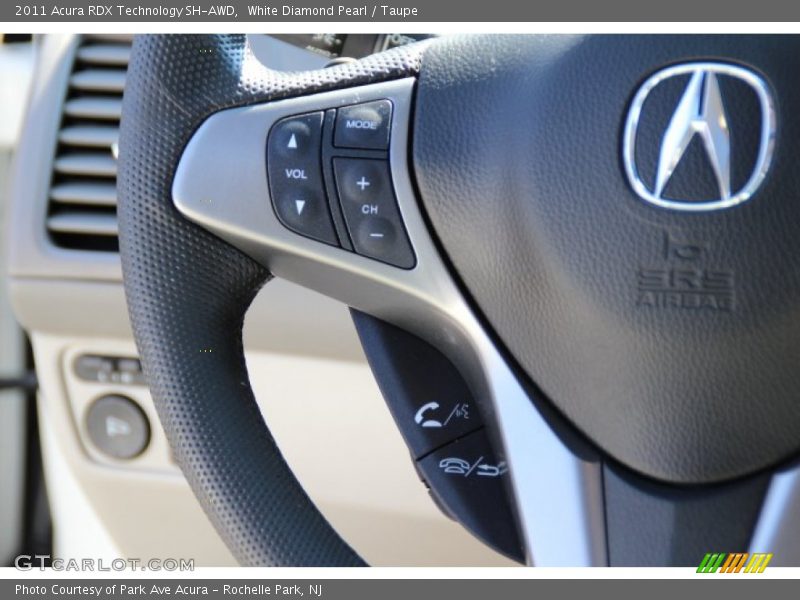 White Diamond Pearl / Taupe 2011 Acura RDX Technology SH-AWD