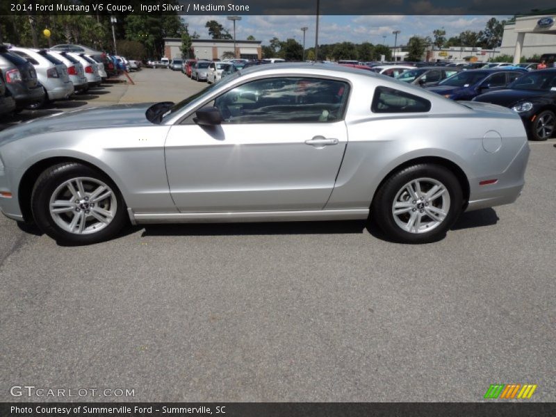 Ingot Silver / Medium Stone 2014 Ford Mustang V6 Coupe
