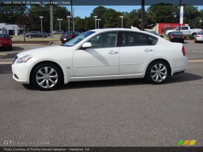 Ivory Pearl / Stone 2006 Infiniti M 45 Sedan