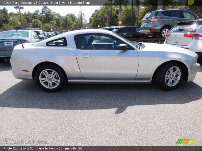 Ingot Silver / Medium Stone 2014 Ford Mustang V6 Coupe