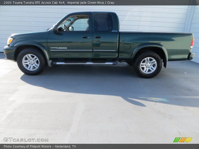 Imperial Jade Green Mica / Gray 2003 Toyota Tundra SR5 Access Cab 4x4