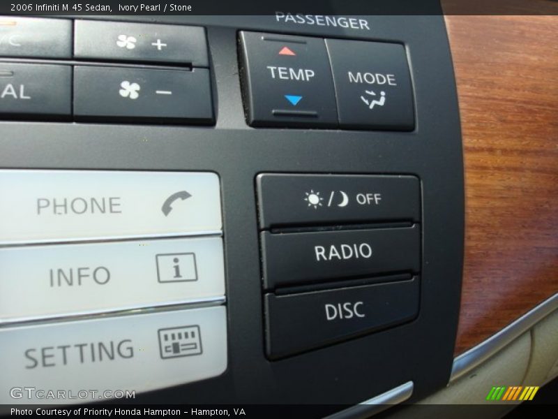 Ivory Pearl / Stone 2006 Infiniti M 45 Sedan