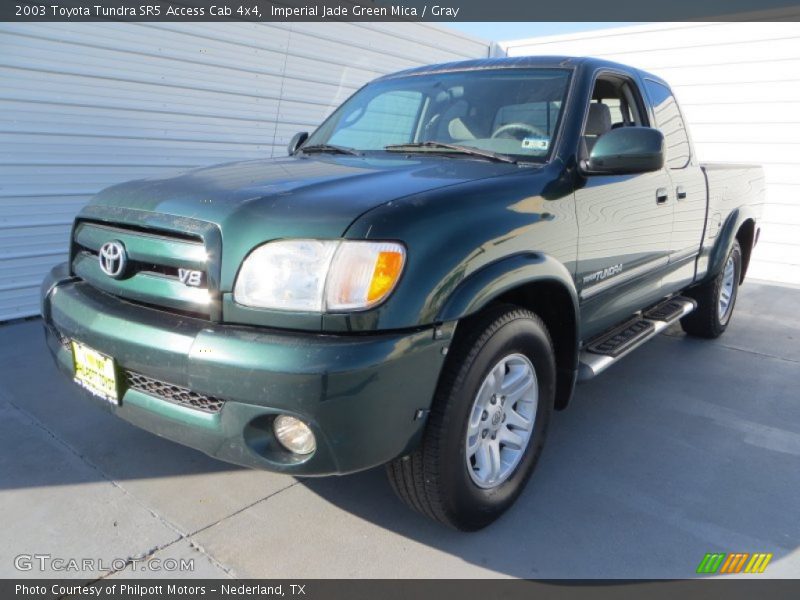 Imperial Jade Green Mica / Gray 2003 Toyota Tundra SR5 Access Cab 4x4