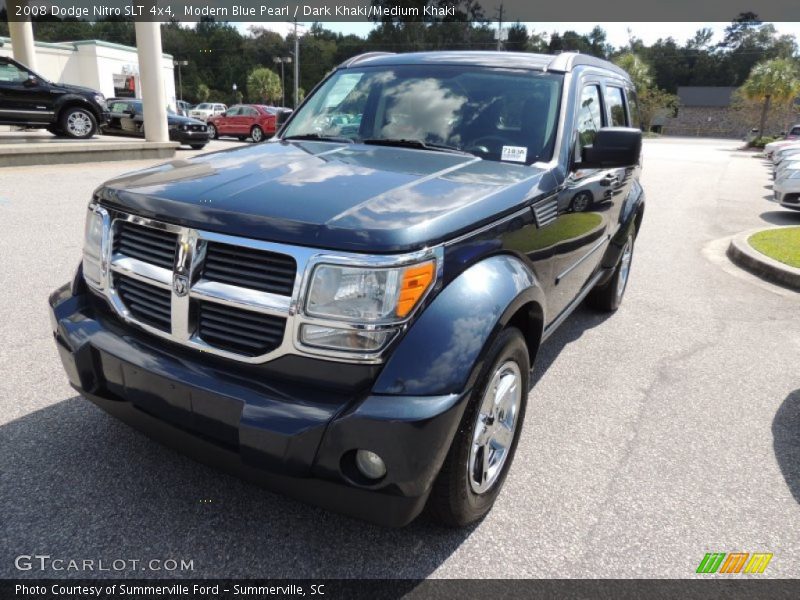 Modern Blue Pearl / Dark Khaki/Medium Khaki 2008 Dodge Nitro SLT 4x4