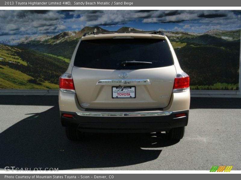 Sandy Beach Metallic / Sand Beige 2013 Toyota Highlander Limited 4WD